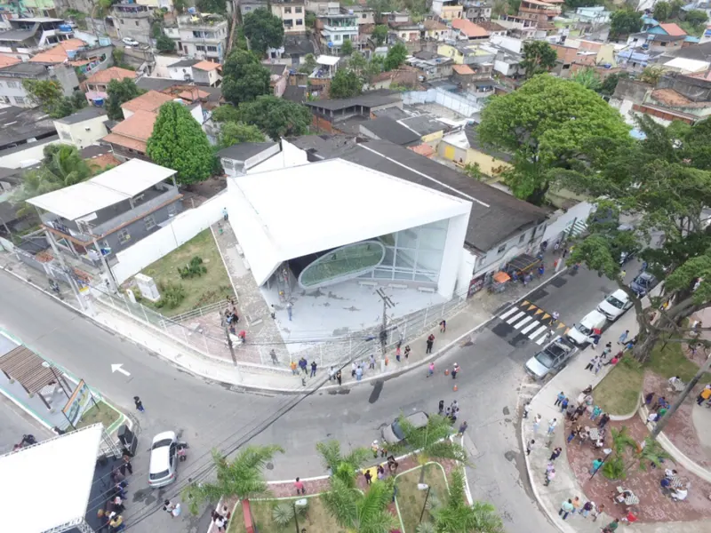 Vista aérea de uma Plataforma Urbana Digital em Niterói